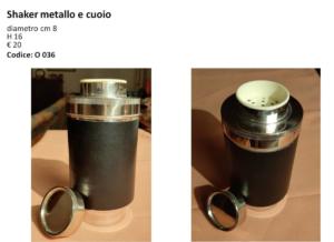 Shaker metallo e cuoio