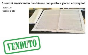 V 017 6 americanini lino bianco